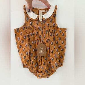 Little Cotton Clothes Floral Diaper Cover - Mustard